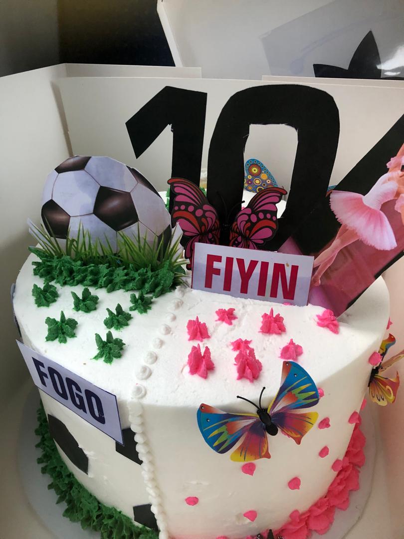 Freshly baked custom order cake